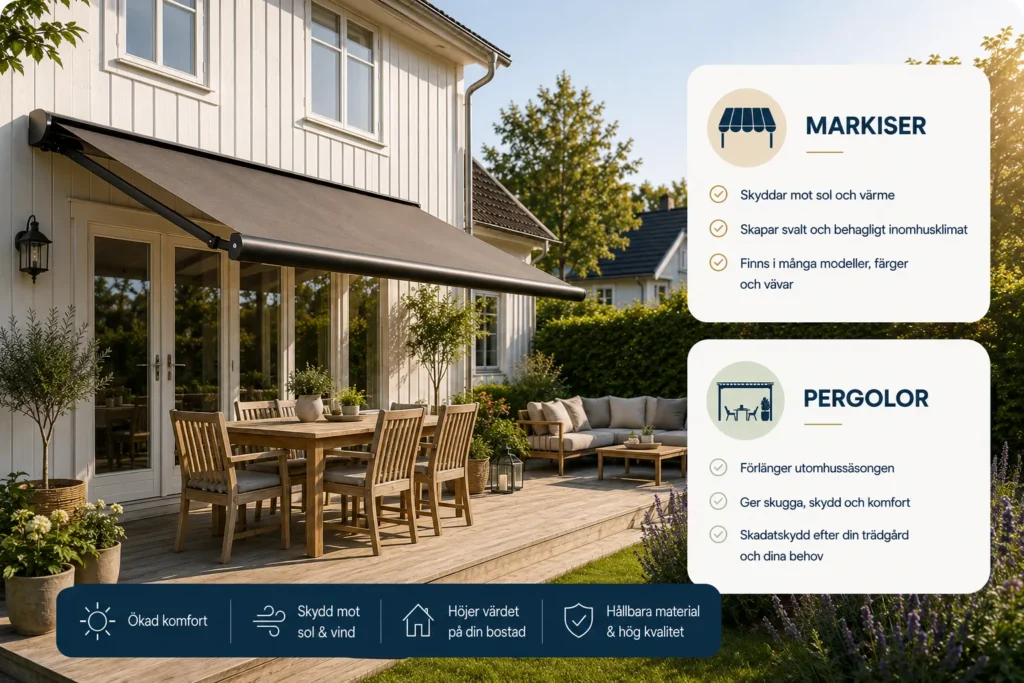 Markiser och pergolor i Hässelby